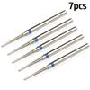 7pcs/Lot Diamond Milling Cutter for Manicure Burrs Pedicure Nail Drill Bits Accessories Nozzles for Manicure Cutters Nail Files