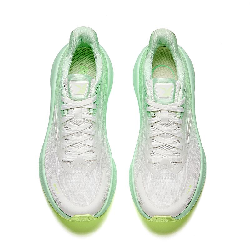 Anta Cushioned Slip-Resistant Breathable Lightweight Height Increasing Low-Top Casual Running Shoes Women's White Green Sneakers 922525505-1