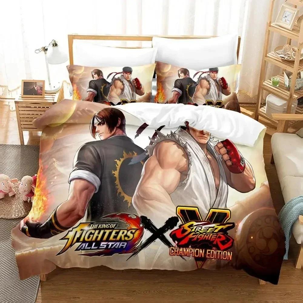 Comforter Anime King Of Fighters Bedding Set For Bedroom Soft Modern S Comefortable Kids And