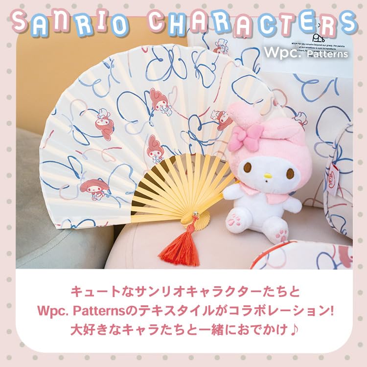 Узоры Персонажи Sanrio x Узоры Вентилятор в подарочной упаковке Душистый горошек Темно-синий 2025Wpc. ВПК. (Куроми) W084-SA28-204