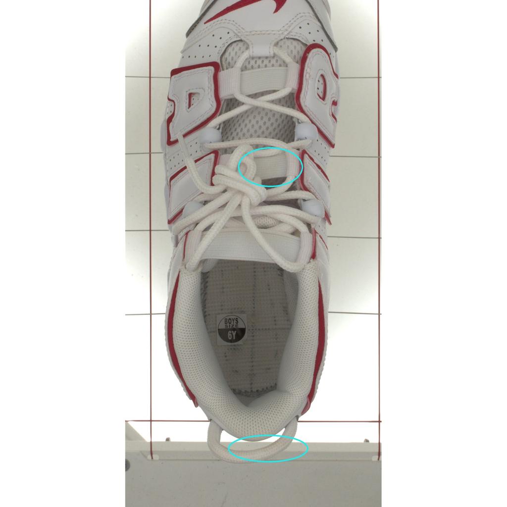 Pre-owned NikeAir More Uptempo White Varsity Red Outline GS 2021 DJ5988-100-P26105264105667