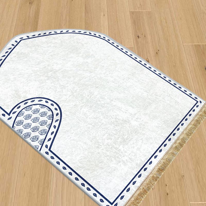 Однотонный бархатный напольный коврик Diamond: Золотой, нескользящий, утолщенный с кисточками