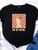 Goose Honk Print Women T Shirt Short Sleeve O Neck Loose Women Tshirt Ladies Tee Shirt Tops Camisetas Mujer