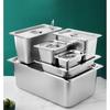Stainless Steel Rectangular Gastronorm Food Pan with Lid