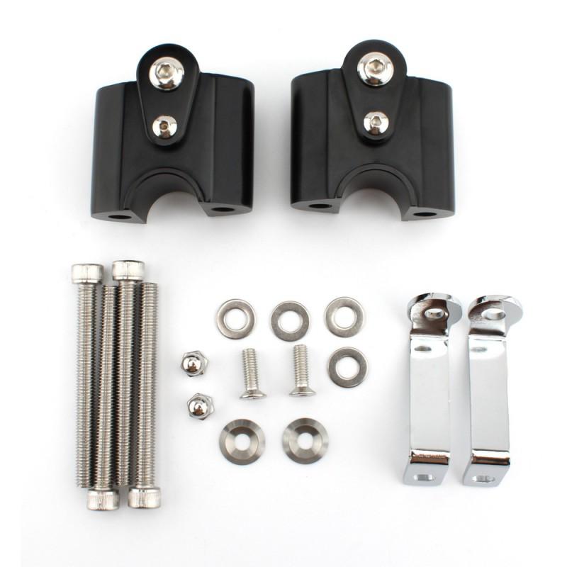 BMW R18 Custom Handlebar Risers Relocation Kit Chrome Finish Comfort Grip Mount Dreamer Edition