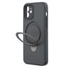 For iPhone 12 Case Compatible with MagSafe Kickstand TPU+PC Phone Cover Carbon Fiber Texture
