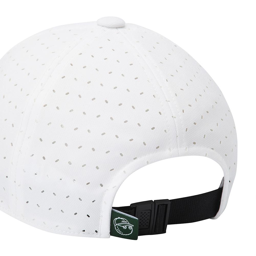 MALBON GOLF Кепка-бейсболка Malbon с перфорацией и надписью Off White