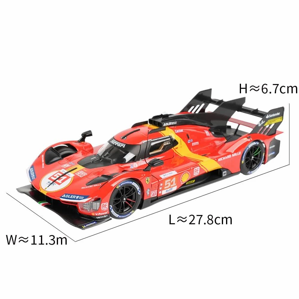 Литой автомобиль Bburago Ferrari 499P LMH, гоночный прототип Ferrari 499P WEC, победитель гонки 24 часа Ле-Мана, гиперкар 51, полная коллекция лицензионных продуктов