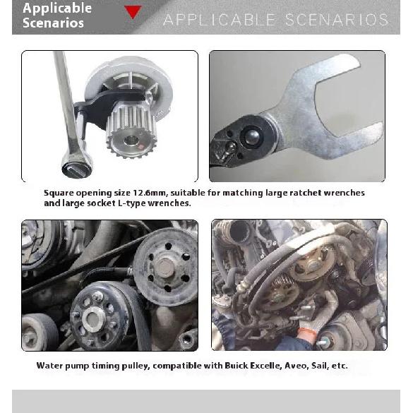 41/46mm Removal Car Pump Water for GM 1.6L Wrench Tool Kit Timing Belt Tension Spanner Joint Wheel Adjustment Accessories