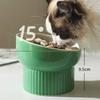 Ceramic Pet Bowl, Protection Cervical Spine, Creative, Inclined Mouth High Foot Cats Bowls, Anti Overturning Dog Water Bowl, 1Pc