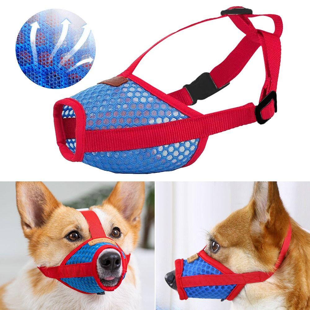 Soft Mesh Dog Muzzle Anti Biting Barking & Chewing Dog Mouth Cover Summer Pet Mouth Mask Pet