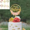 Gold Butterfly Happy Birthday Cake Topper Rose Gold Acrylic Kids Birthday Party Cake Topper Dessert Decoration Baby Shower