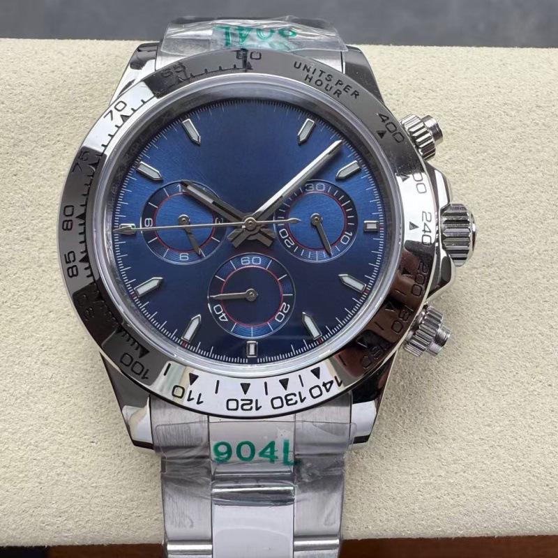 Мужские автоматические механические часы Rolex Daytona 40 мм, многофункциональные, с инкрустацией бриллиантами.