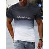 Vintage Men's T-shirt 3D Gradient Print Short Sleeve Tops Summer Casual Street Fashion Shirt Oversized Tee Shirt Men Clothes