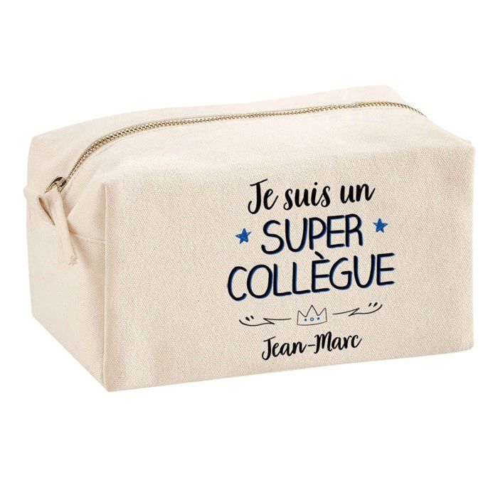 Trousse multifonction Jean-Marc Super Collègue Cadeau Anniversaire Noël Idée Personnalisé | Trousse Scolaire Fournitures Bureau