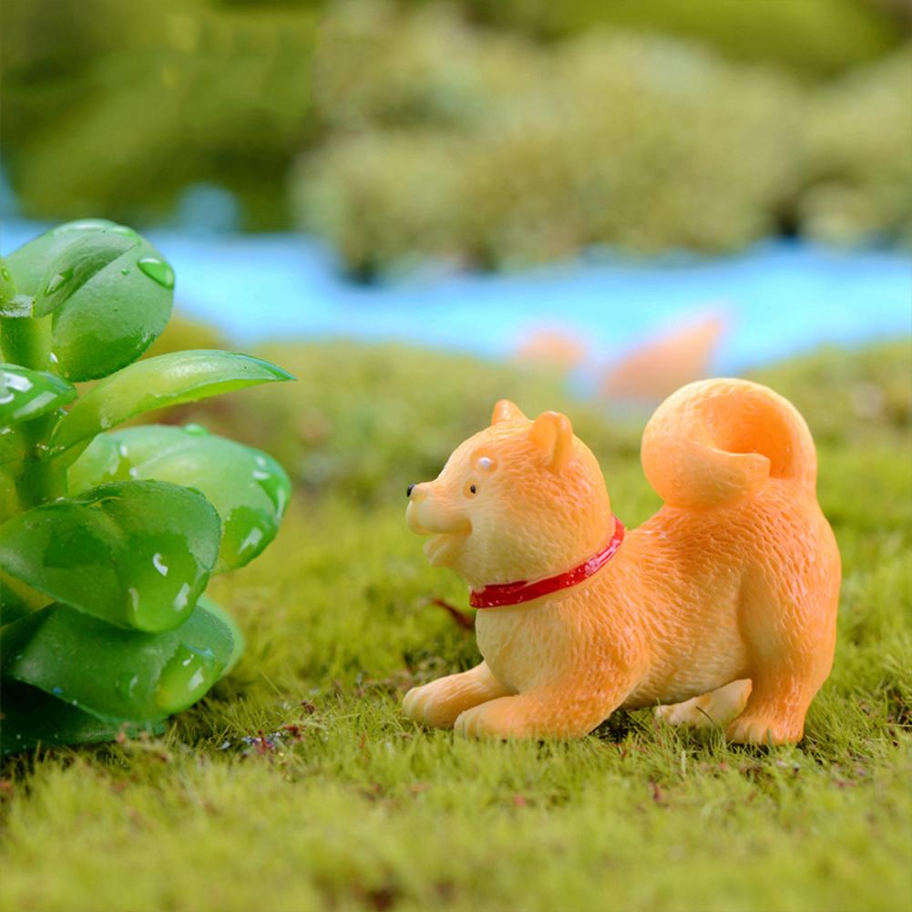 Micro Landscape Decoration Akita Dog-shaped Diy Succulent Creative Bonsai Resin Small Decoration