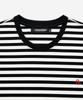LENGAGEMENT Small Heart Slim Stripe Short Sleeve T-Shirt [Black-Ivory]