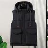Men's Winter Coldproof Thickened Warm Work Vest Plus Size Straight Hem Outdoor Casual Vests
