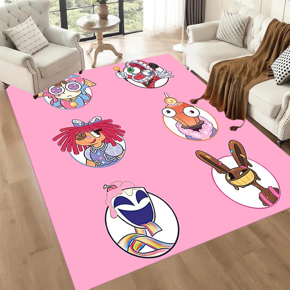 Digital Circus Carpet Design for Hallway Outdoor Dining Room Dormitory Anti-slip Rug Anime Office Decor Gift for Festivals