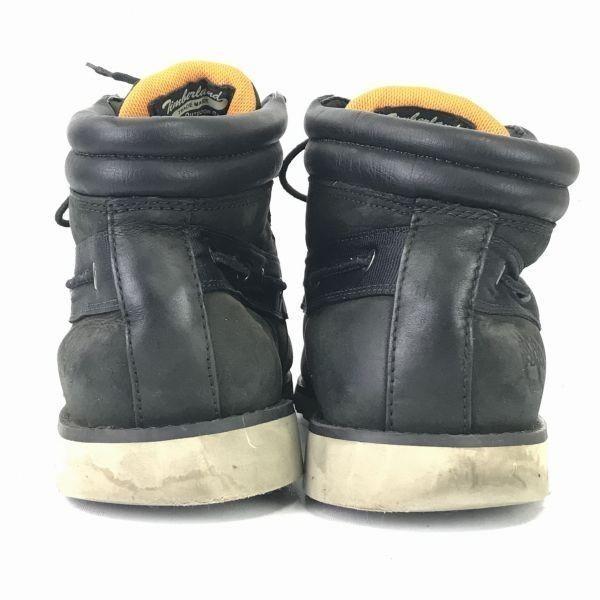 Короткие кожаные рабочие ботинки Timberland Мужские 27.0 Черные туфли(ИСПОЛЬЗОВАЛ)