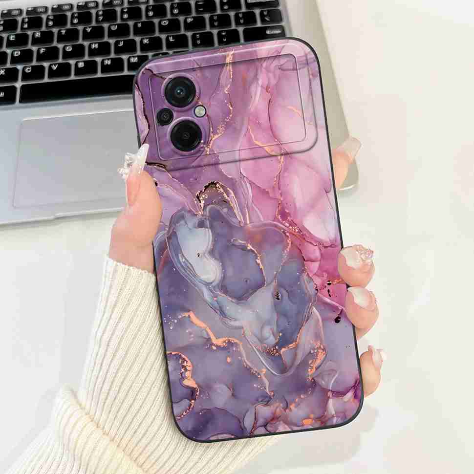 Для Xiaomi Poco M5 4G Чехол Модный Рисунок Цветок Мягкий Силикон Задняя Крышка Для Xiaomi PocoM5 POCO M5 4G Ударопрочные Чехлы для Телефона