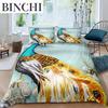 Пододеяльник Павлин Экзотические птицы Животные Пододеяльник Полиэстер Перо Бабочка Цветы Постельное белье King Для Девочек Подростковая Комната