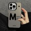 Чехол для телефона с узором из счастливой буквы M, подходит для iPhone 17 16 15 14 13 12 11 Pro/Max/Plus, противоударная задняя крышка