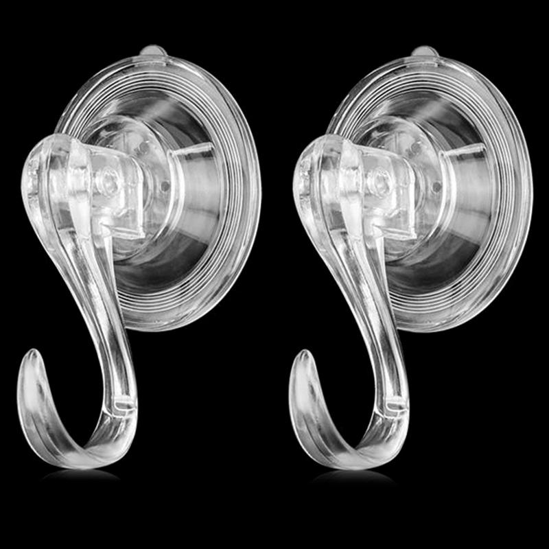 Большая прозрачная многоразовая сверхмощная вешалка для венков на присоске, 22 фунта, прочные крючки на присоске для оконного стекла, крючки для ванной комнаты