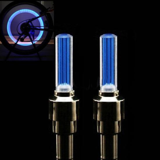 2 шт., велосипедная шина, колпачок колеса автомобиля, синий светодиод, неоновая вспышка, лампа