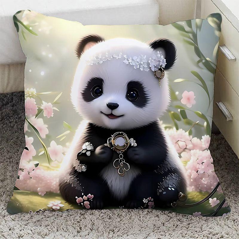 Наволочка с изображением панды для украшения общежития, офиса, гостиной, дома, наволочка