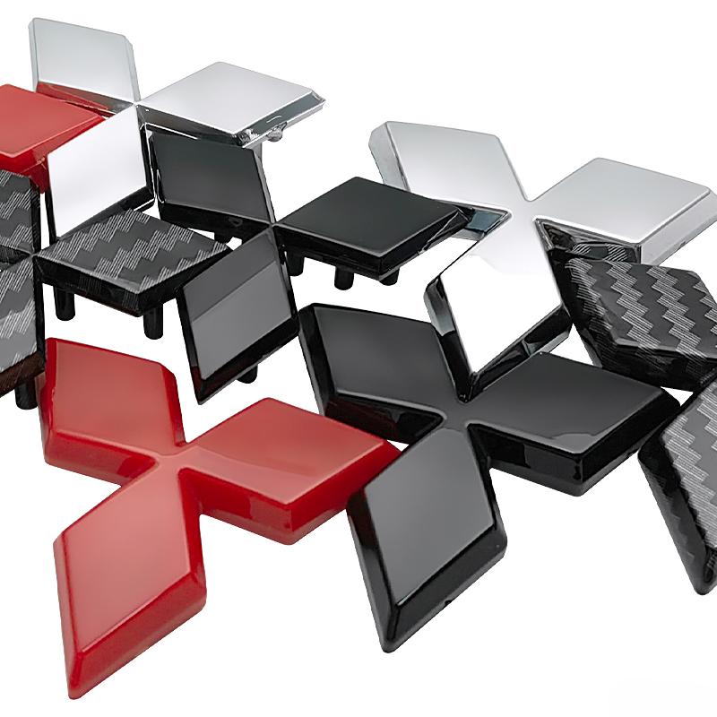 ABS Car Steering Wheel Buckle Replaced Emblem Overlay Sticker for Mitsubishi Lancer Outlander Pajero ASX Eclipse Cross Ralliart