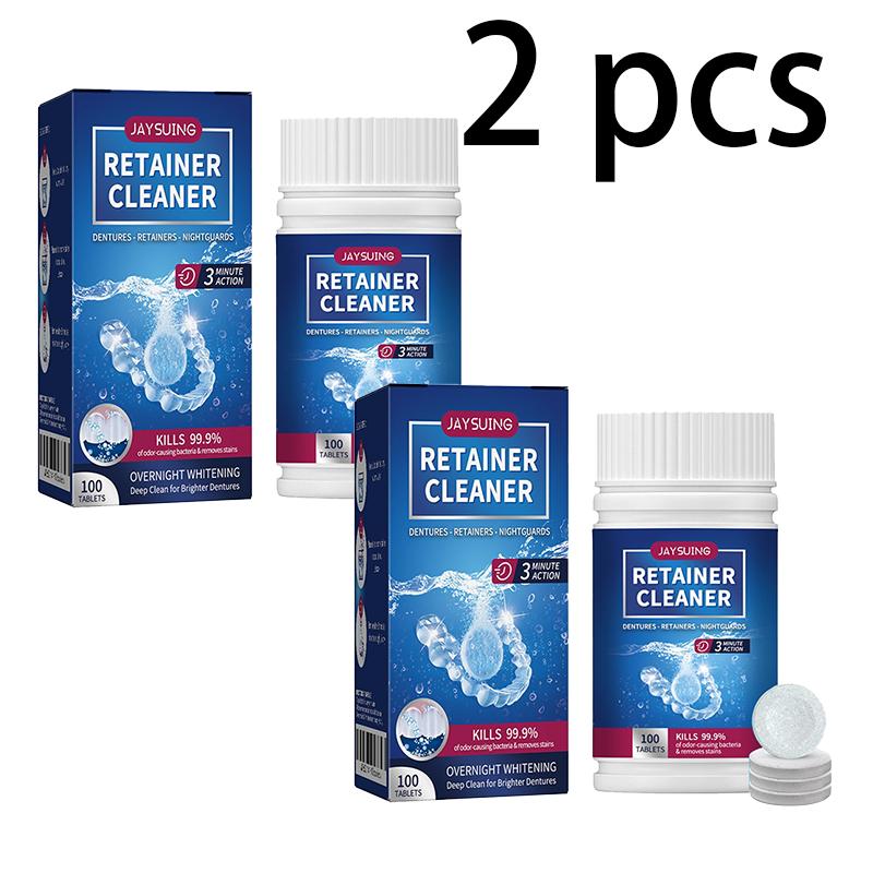 Jaysuing Таблетки для чистки зубных протезов Ослепительно белые протезы Свежее дыхание Уход за полостью рта Таблетки для чистки