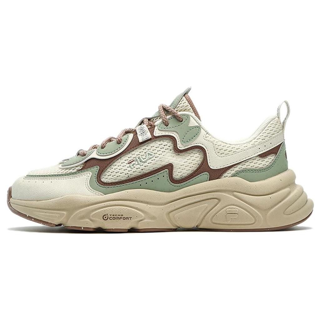 Fila Mars 1S+ LE Тканевые Кроссовки из Синтетической Кожи и ТПУ Женские Кроссовки Молочно-Белые Зеленые F12W332123FAS