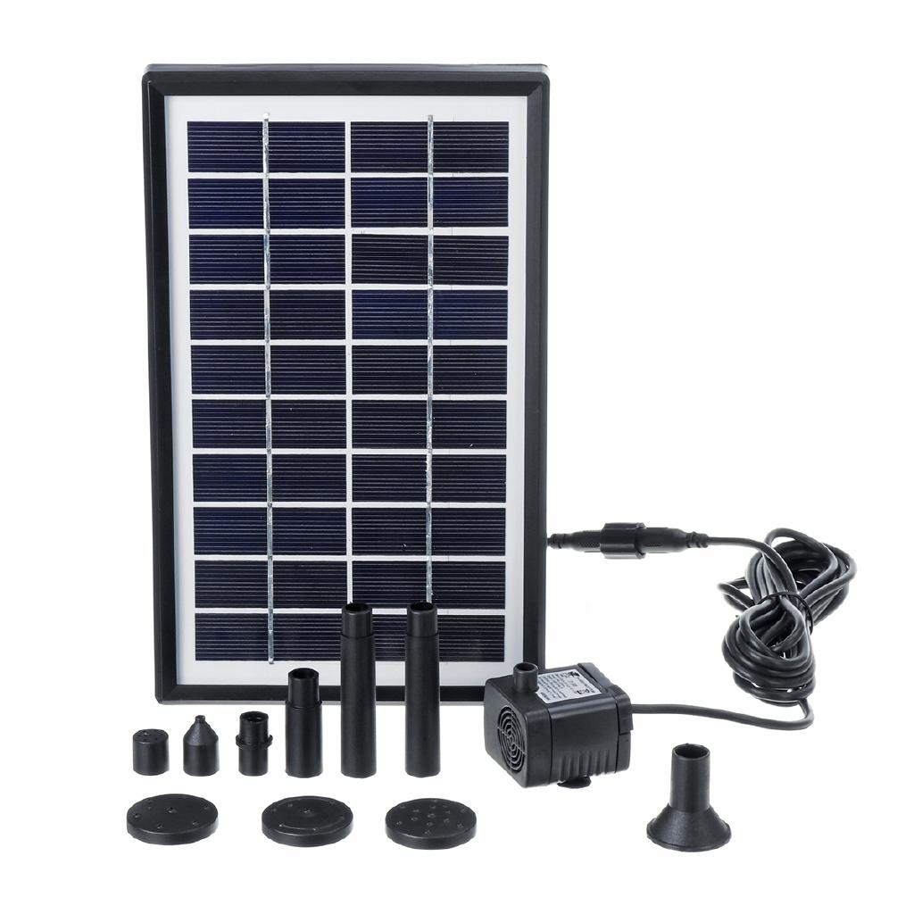4W 380L/H Water Pump 10V Solar Power Floating Fountain Submersible Waterfall Water Fountain Solar Panel Set for Garden