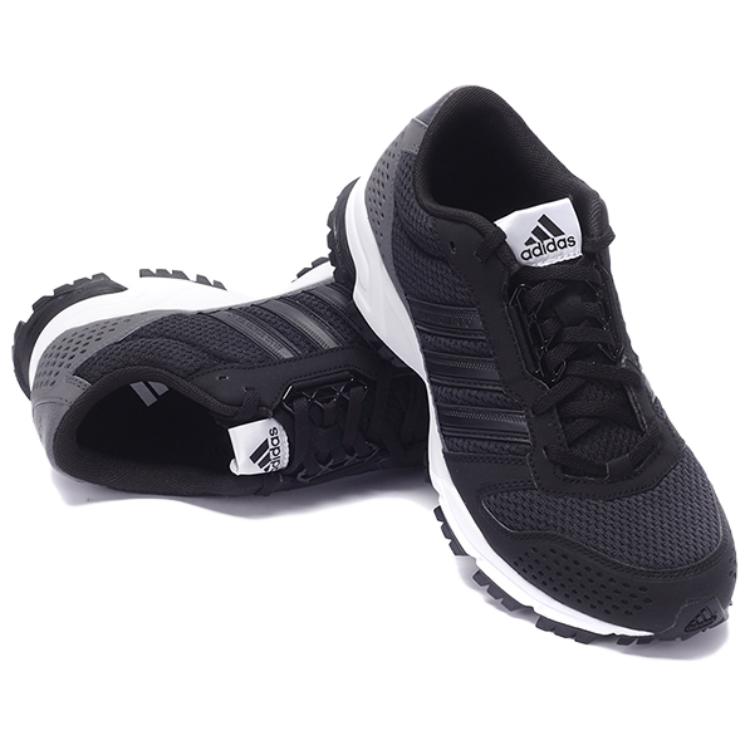 adidas Марафон 10 Нескользящие износостойкие Низкие Повседневные Беговые Кроссовки Мужские Черный Серый AQ7865