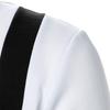 Men's Color Block Zipper Stand Collar Cardigan Sweater