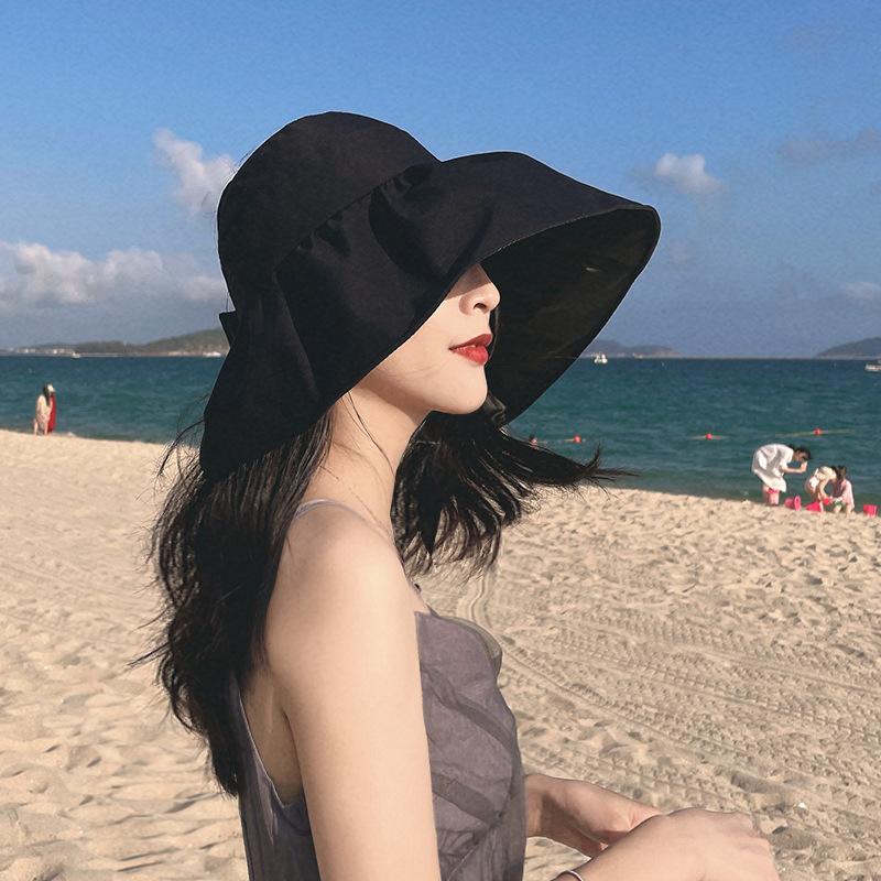 Spring and Summer UV Vinyl Empty Top Sunscreen Hat Women's UV Protection Face Cover Sun Hat Children's Summer Big Edge Sun Hat