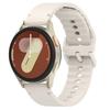 20mm Solid Color Silicone Watch Band With Stitched Pattern & Colorful Buckle, Adjustable Quick Release Replacement Wrist Strap For Smart Watch