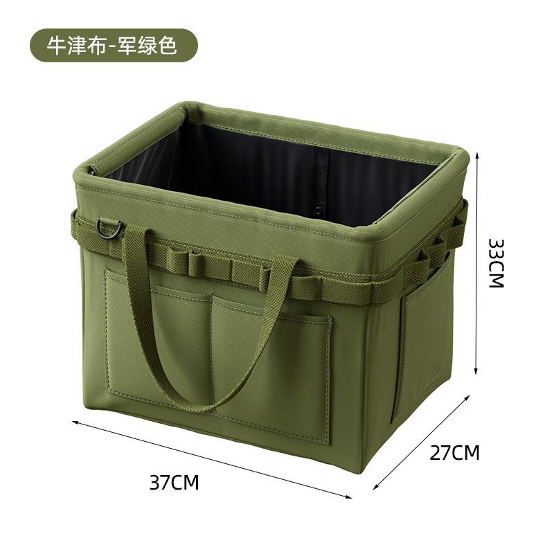 Multifunctional Foldable Tool Bag Organizer, Thick Oxford Cloth Handbag with Side Pockets, Tool Storage Pouch for Handyman