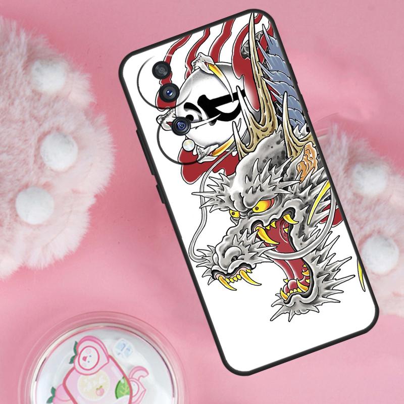 Чехол с татуировкой дракона Якудза для Honor Magic 7 Lite 5 6 Pro Honor 200 50 70 90 Lite X9b X9a X8b X8a X8 X9 X9c