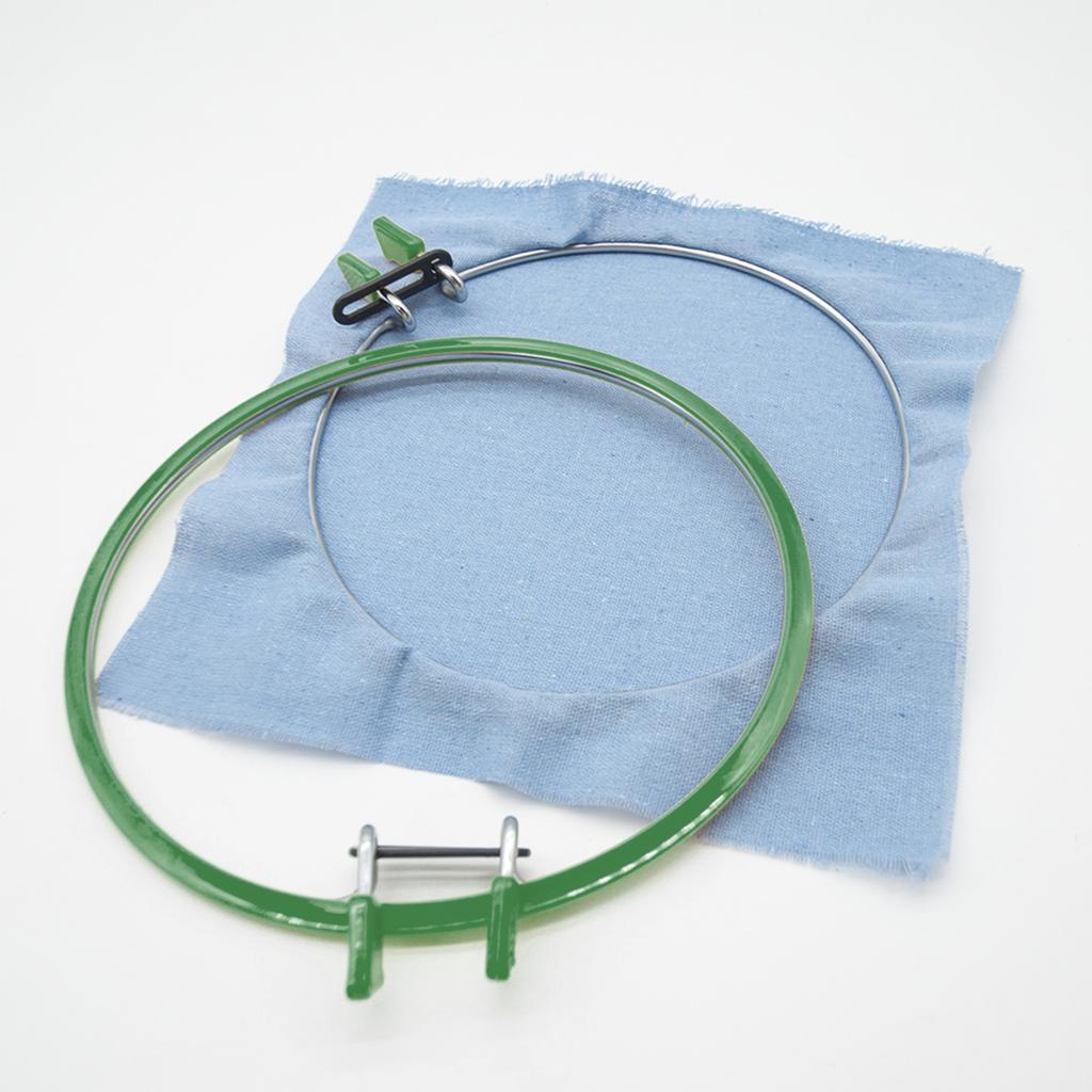 Пяльцы для вышивания крестиком, пружинная натяжная рамка для взрослых, DIY товары для дисплея, зеленый цвет