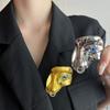 Цинк Цинковый сплав Преувеличенные броши Ювелирные аксессуары Женская брошь Винтажная брошь с половиной человеческого лица Подарок