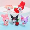 Sanrio Cinnamoroll Kuromi My Melody Pom Pom Purin Hello Kitty Figure Cake Decoration Accessory, C-01, 1 Piece, a Popular Character In Korea