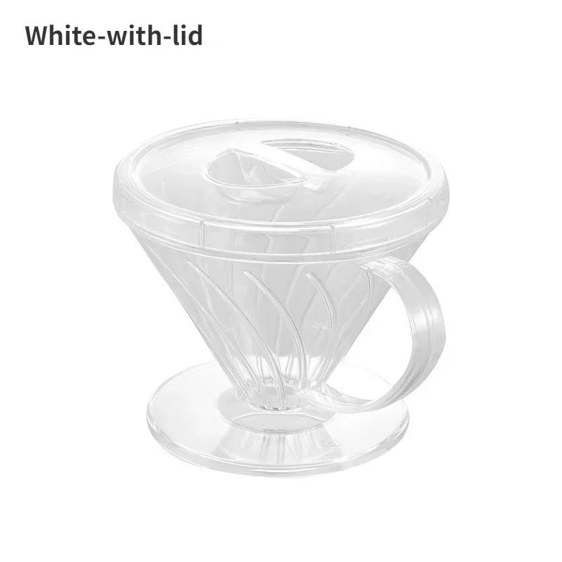 Чашка-фильтр для кофе ручной заварки, пластиковая, многоразовая, для эспрессо, воронка-дриппер для кофе, инструменты бариста для заваривания, воронка, фильтры, кофейная посуда
