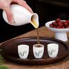1 Set Ceramic Sake Set Japanese Sake Cup Include 1 Pot And 6 Cups Porcelain White Liquor Pot Traditional Ceramic Crafts Saki Cups For Home Sushi Shop