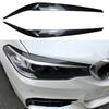 For BMW 5 Series G30 G31 Headlight Eyelid Plastic 2017-2021 Carbon Black/Glossy Black Front Headlights Eyebrows Headlamp Eyelid
