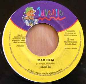 7-дюймовая пластинка SKATTA Mad Dem NONE Juvenile 1998 Ямайка Регги Ска Даб Б/У