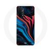 Case for Oppo A74 Abstract Texture Blue Black Red