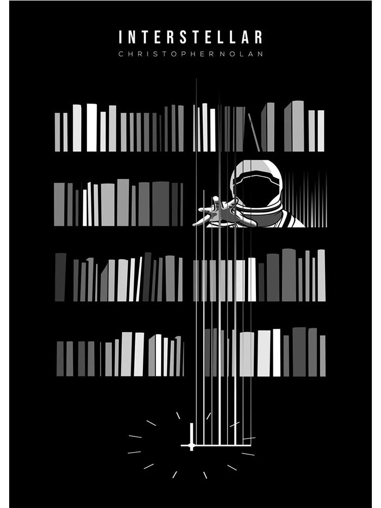 Классический научно-фантастический фильм «Интерстеллар» постер с печатью на холсте, персонажи фильма, винтажная настенная картина для гостиной, украшение дома