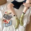 Мультяшные милые животные панда щенок кролик кошка допамин носки мягкие удобные хлопковые носки девчачьи универсальные носки до середины икры подарок